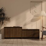 vidaXL Meuble TV Chêne marron 146 5x35x50 cm Aggloméré