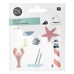 6 écussons à repasser thermocollants - Vacances à la mer