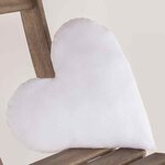 Enveloppe de coussin Coeur  30cm ø  blanc naturel  190g / m²  pour coudre  1 pce.