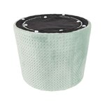 Poufs gigognes en velours gaufré (lot de 2) vert d'eau