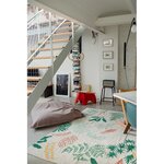 Tapis coton lavable plantes et fleurs - 170 x 240 cm