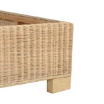 vidaXL Cadre de lit Rotin véritable tissé à la main 140 x 200 cm