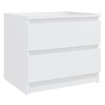 vidaXL Tables de chevet 2 Pièces Blanc 50x39x43 5 cm Aggloméré