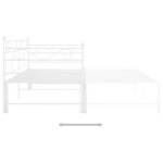 vidaXL Cadre de canapé-lit extensible Blanc Métal 90x200 cm