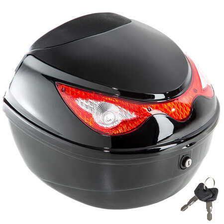 Tectake Top Case 22 Litres Universel pour Moto, Scooter, Quad, Buggy