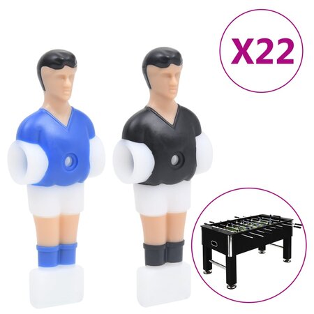 vidaXL Joueurs de baby-foot pour tige de 12 7 mm 22 Pièces