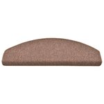 vidaXL Tapis de marches d'escalier 15 Pièces Marron 65x24x4 cm