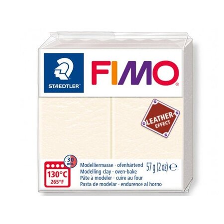 Pâte Fimo Cuir 57 g Leather Effect Ivoire 8010.029