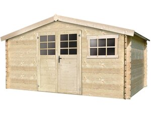 Abri de jardin - 12.54 m² - 4.13 x 3.05 x 2.18 m - 34 mm.