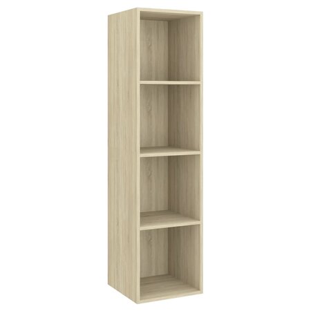 vidaXL Meuble TV mural Chêne sonoma 37x37x142 5 cm Aggloméré