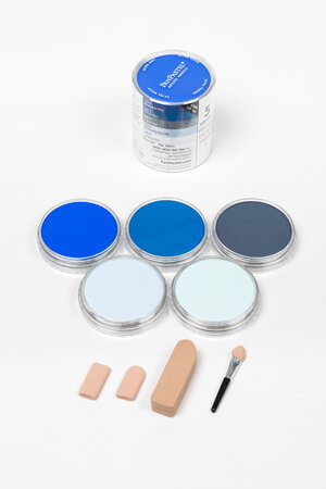 Pastel Panpastel Set 5 couleurs + outils Bleu