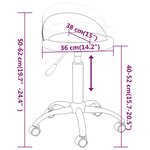 vidaXL Chaises pivotantes à manger lot de 2 Rose Velours