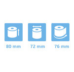 Bobine Pour Tickets De Caisse 80x72mm - 76m - 1 Pli Thermique 48g/m2. - X 30 - Exacompta