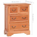 vidaXL Commode Bois d'acajou massif