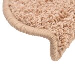 vidaXL Tapis d'escalier 15 Pièces beige 65x21x4 cm