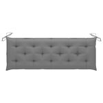 vidaXL Banc de jardin 3 places avec coussin 150 cm Gris Eucalyptus