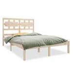 vidaXL Cadre de lit Bois massif 120x190 cm Petit Double