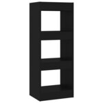 vidaXL Bibliothèque/Séparateur de pièce Noir 40x30x103 cm Aggloméré
