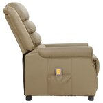 vidaXL Fauteuil de massage Cappuccino Similicuir