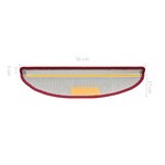 vidaXL Tapis d'escalier 15 Pièces Rouge bordeaux 56 x 17 x 3 cm