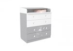 Commode à langer VOLGA AMIS ZEN BLANC-GRIS
