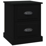 vidaXL Table de chevet noir 39x39x47 5 cm bois d’ingénierie