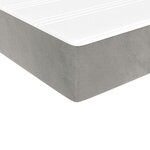 vidaXL Lit à sommier tapissier et matelas Gris clair 100x200cm Velours