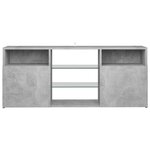 vidaXL Meuble TV avec lumières LED gris béton 120x30x50 cm