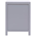 vidaXL Table de chevet Gris 38x28x52 cm Bois de Paulownia
