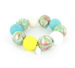 bracelet boule tons bleus