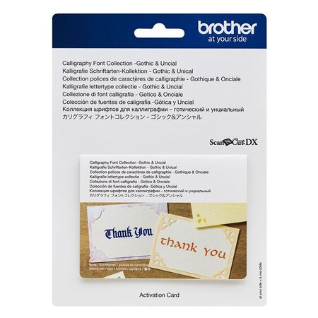 Carte ScanNCut SDX polices de caractères de calligraphie - Gothique & Onciale