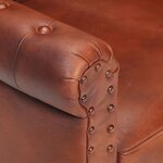 vidaXL Fauteuil Marron Cuir de chèvre véritable