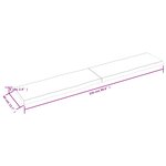 vidaXL Dessus de table bois chêne massif non traité bordure assortie