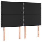 vidaXL Lit à sommier tapissier avec matelas Noir 140x190 cm Similicuir