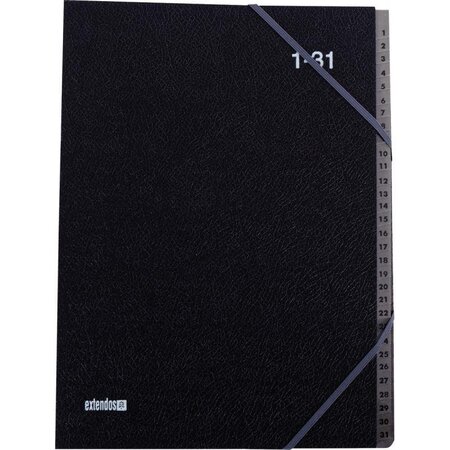 Trieur couverture noire grainée 31 compartiments numériques