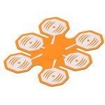Bodi-tek accessoire de musculation bt-abtr noir et orange