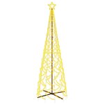 vidaXL Arbre de Noël cône Blanc chaud 500 LED 100x300 cm