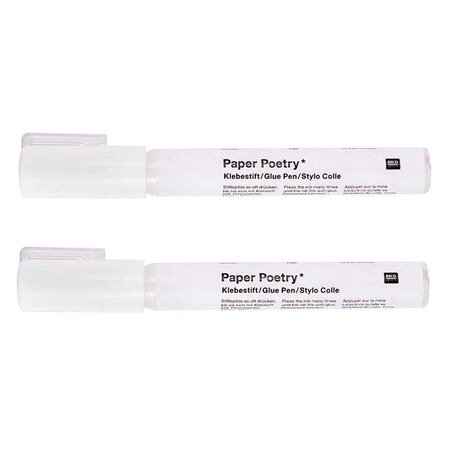 2 stylos colle à papier à embout 4 mm
