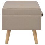 vidaXL Tabouret de rangement 40 cm Beige Tissu