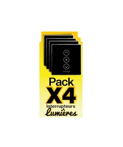 4x concierge versailles "black edition" - interrupteur-variateur connecté au wi-fi (pilotage des lumières)