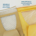 Lot de 1000 enveloppes megabulle h/8 format 270x360 mm