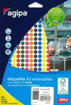 1764 Étiquettes Couleurs Assorties 8mm Enl