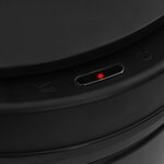 vidaXL Poubelle à capteur automatique 60 L Acier au carbone Noir