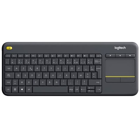 Logitech clavier tv multimédia k400 plus - azerty - sans fil - pavé tactile