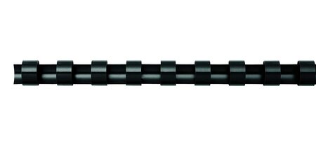 Pack 25 baguettes à relier plastique 21 anneaux a4 10 mm noir fellowes
