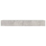 vidaXL Meuble TV avec lumières LED Gris béton 120x35x15 5 cm