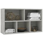 vidaXL Bibliothèque/Buffet Gris béton 50x25x80 cm Aggloméré