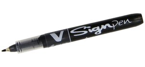 Stylo feutre V Sign Pen Pte moyenne 0,6 mm Noir PILOT