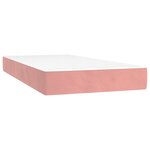 vidaXL Sommier tapissier avec matelas et LED Rose 80x200 cm Velours