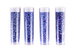 Perle Rocaille tubes 8 g Bleu foncé 4 pièces